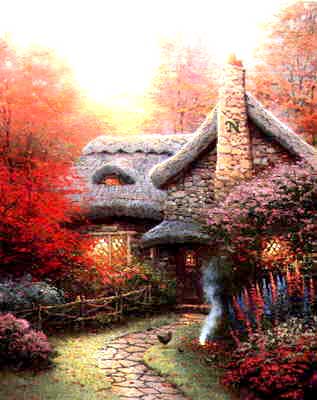 Kinkade - Autumn at Ashley's Cottage