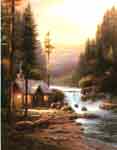Kinkade - Evening in the Forest